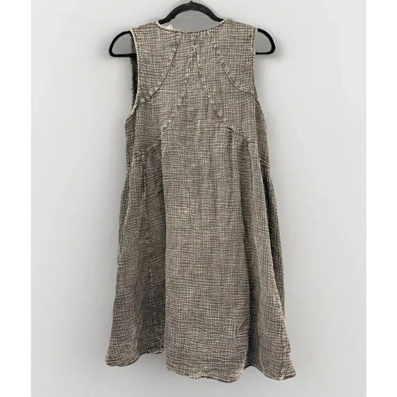 Easel Los Angeles Large Cotton Gauze Dress V Neck Sleeveless With Pockets Size L - Picture 2 of 5
